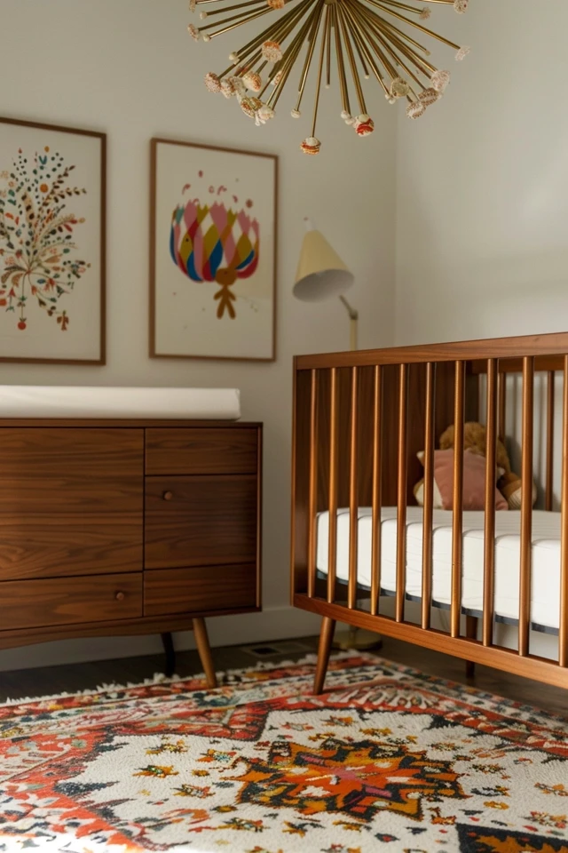 Chic Nursery Ideas with a Mid Century Modern Twist