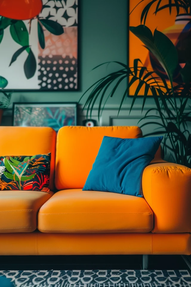 Funky 70s Vibe Living Room Ideas