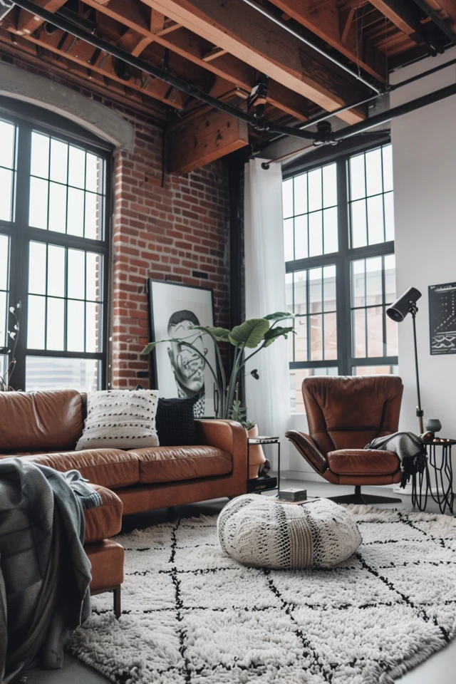 Industrial Living Room Inspiration: Cozy Yet Edgy