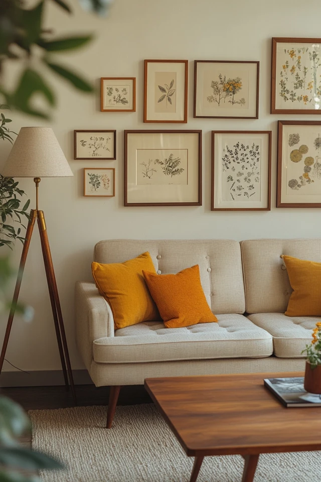 How to Style a Mid-Century Modern Gallery Wall