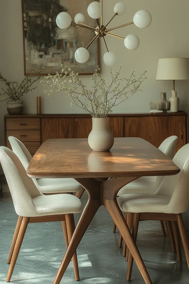 How to Style a Mid-Century Modern Dining Room