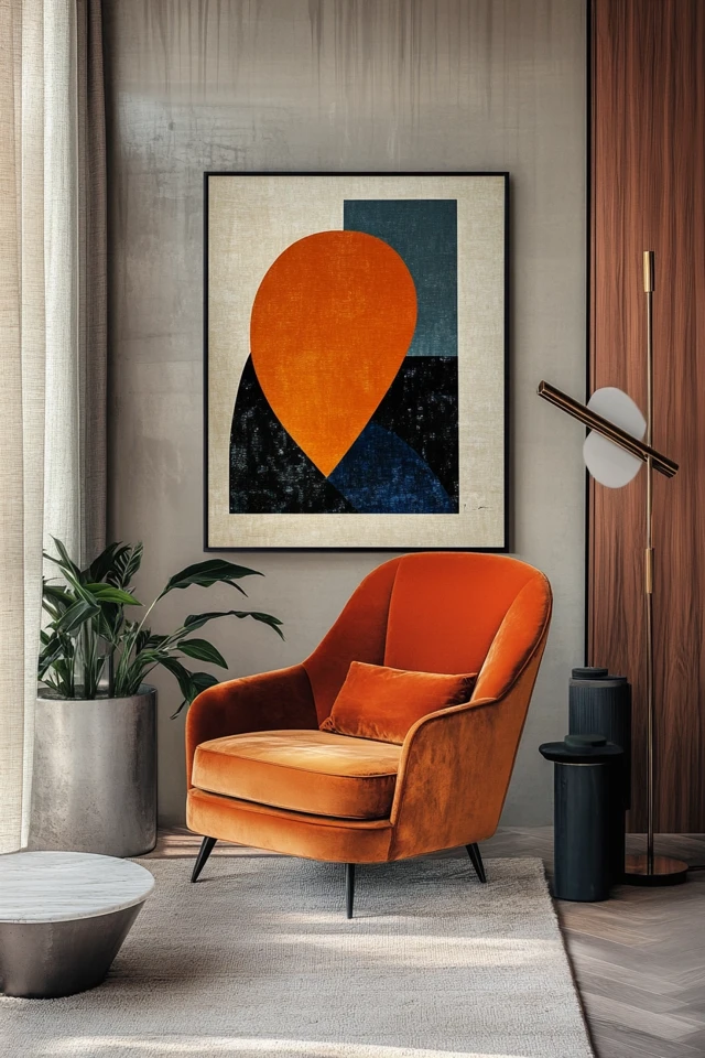 How to Incorporate Abstract Artwork in Mid-Century Modern Spaces