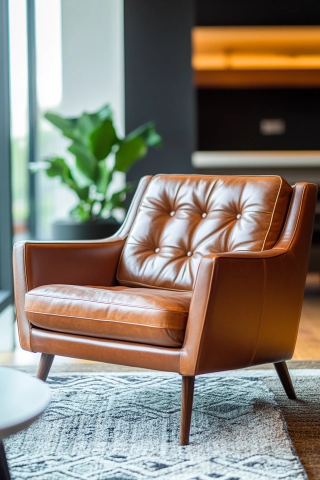 10 Ideas for Using Leather in Mid-Century Modern Interiors