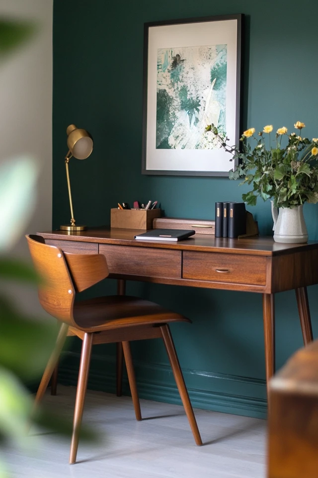 How to Style a Mid-Century Modern Workspace With Minimal Effort