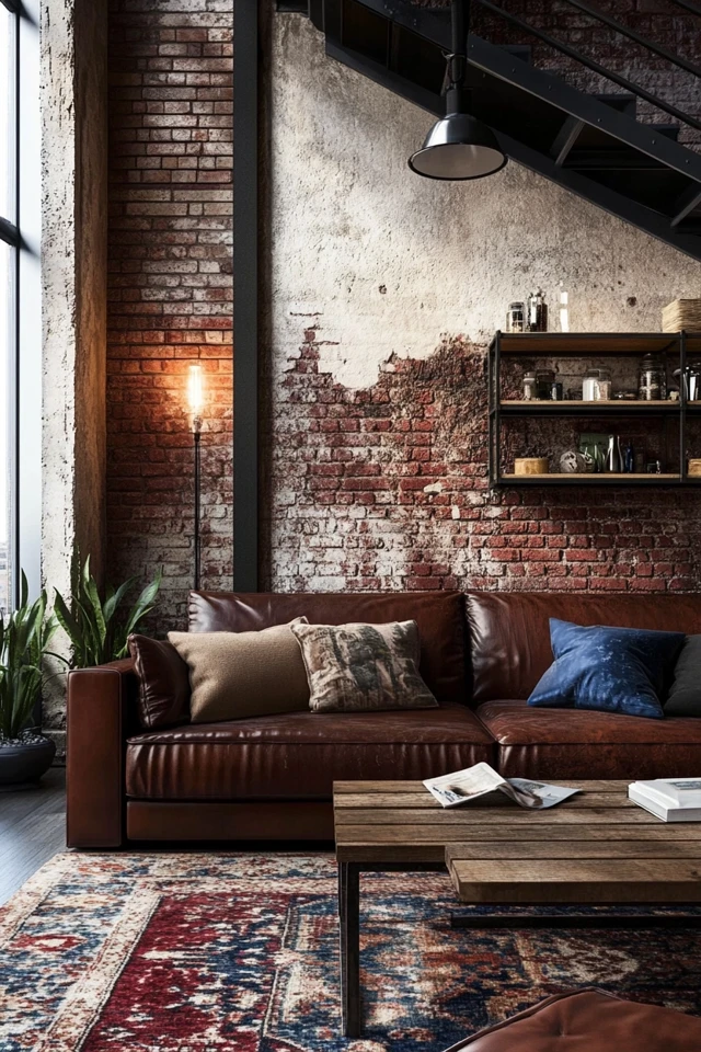 How to Design a Cozy Industrial Living Room