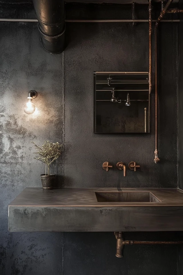 How to Create a Sleek Industrial Bathroom With Unique Fixtures