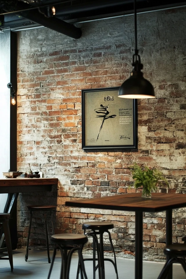 How to Use Weathered Brick for an Industrial Wall Accent