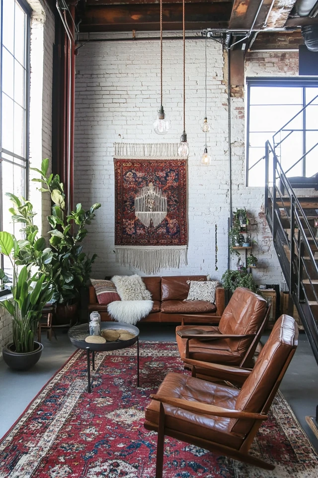 How to Add Boho Flair to an Industrial Space