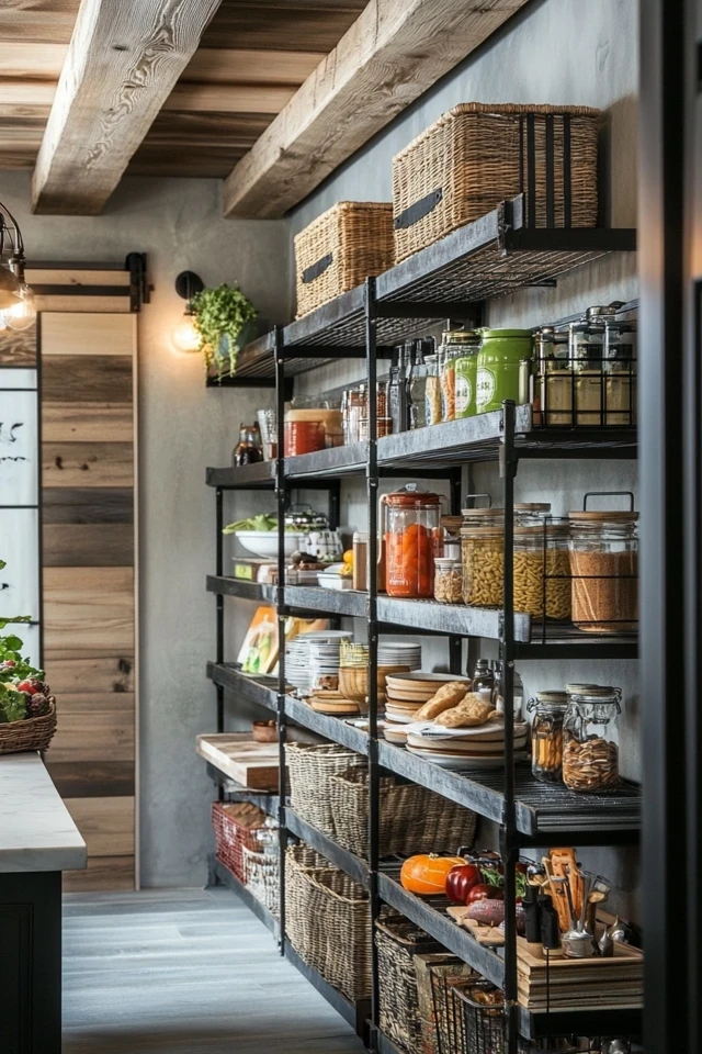 How to Style a Functional Industrial Pantry