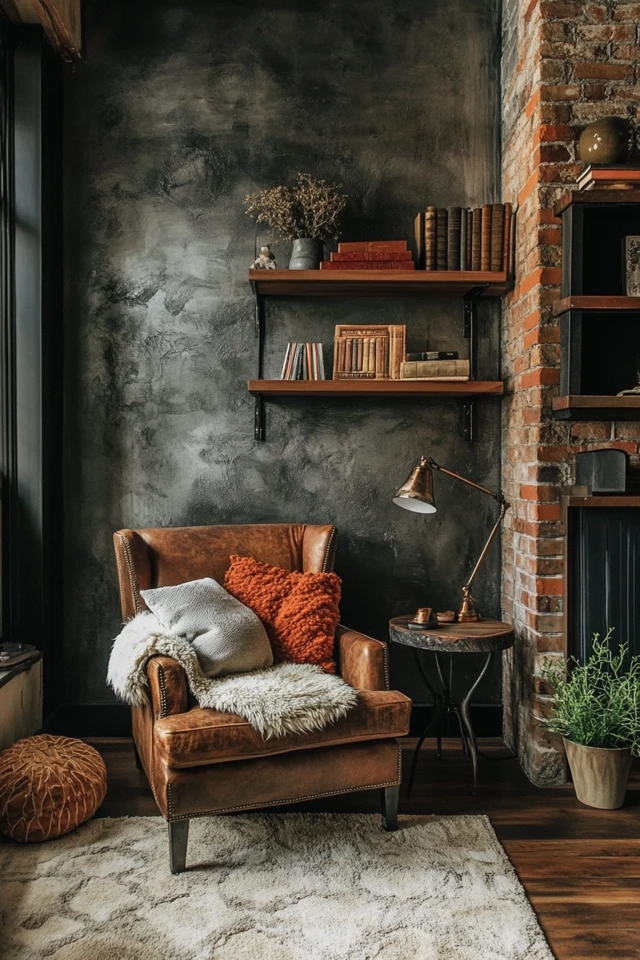 How to Style a Cozy Industrial Reading Nook