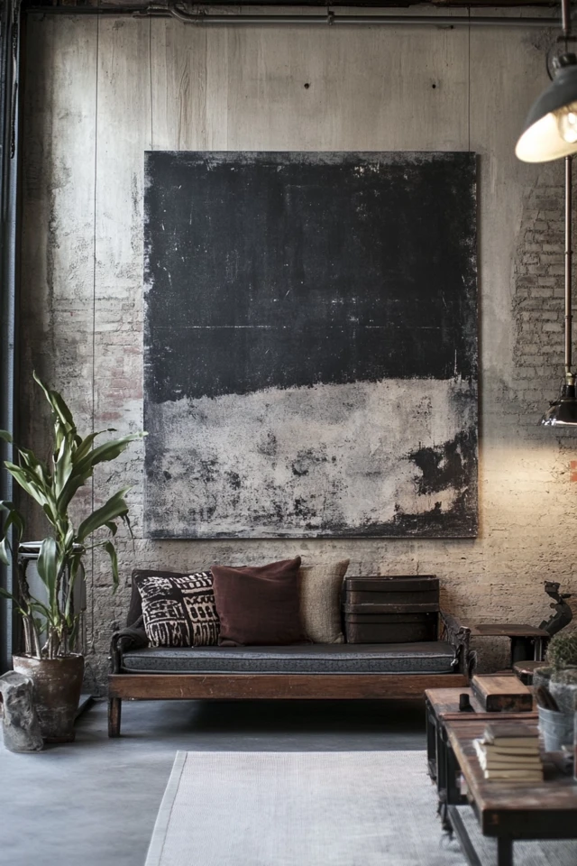 How to Style Oversized Art in Industrial Interiors