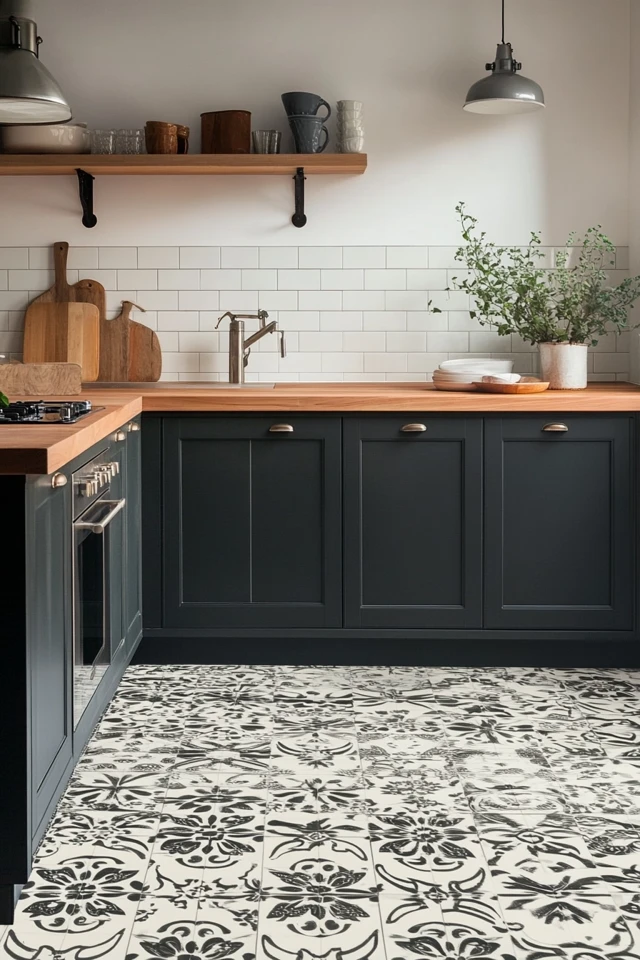 How to Style Scandinavian Kitchens With Bold Flooring Choices