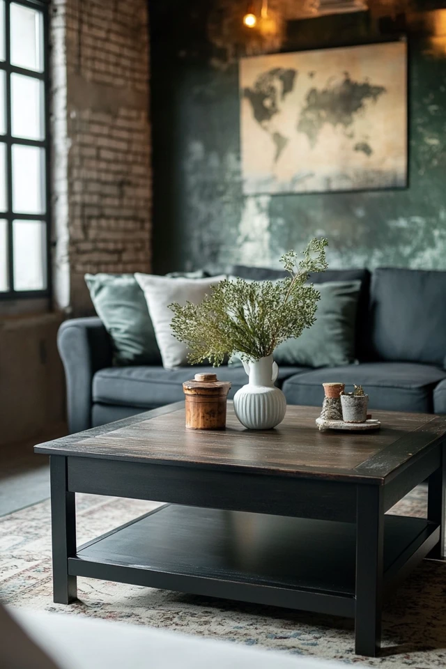 How to Style a Coffee Table in an Industrial Living Room