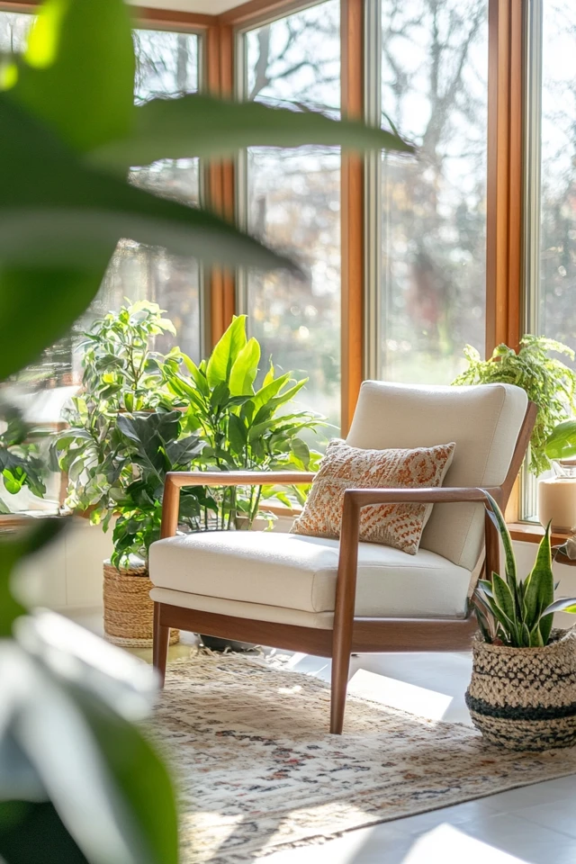 How to Style a Mid-Century Modern Sunroom